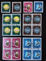 CH1948 - JO St. Moritz Zu W25w-28w - Bloc 4 + isolés - obli.