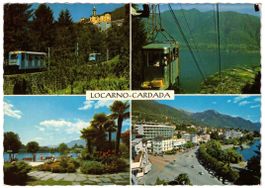 Locarno - 4 Bild AK Cardada