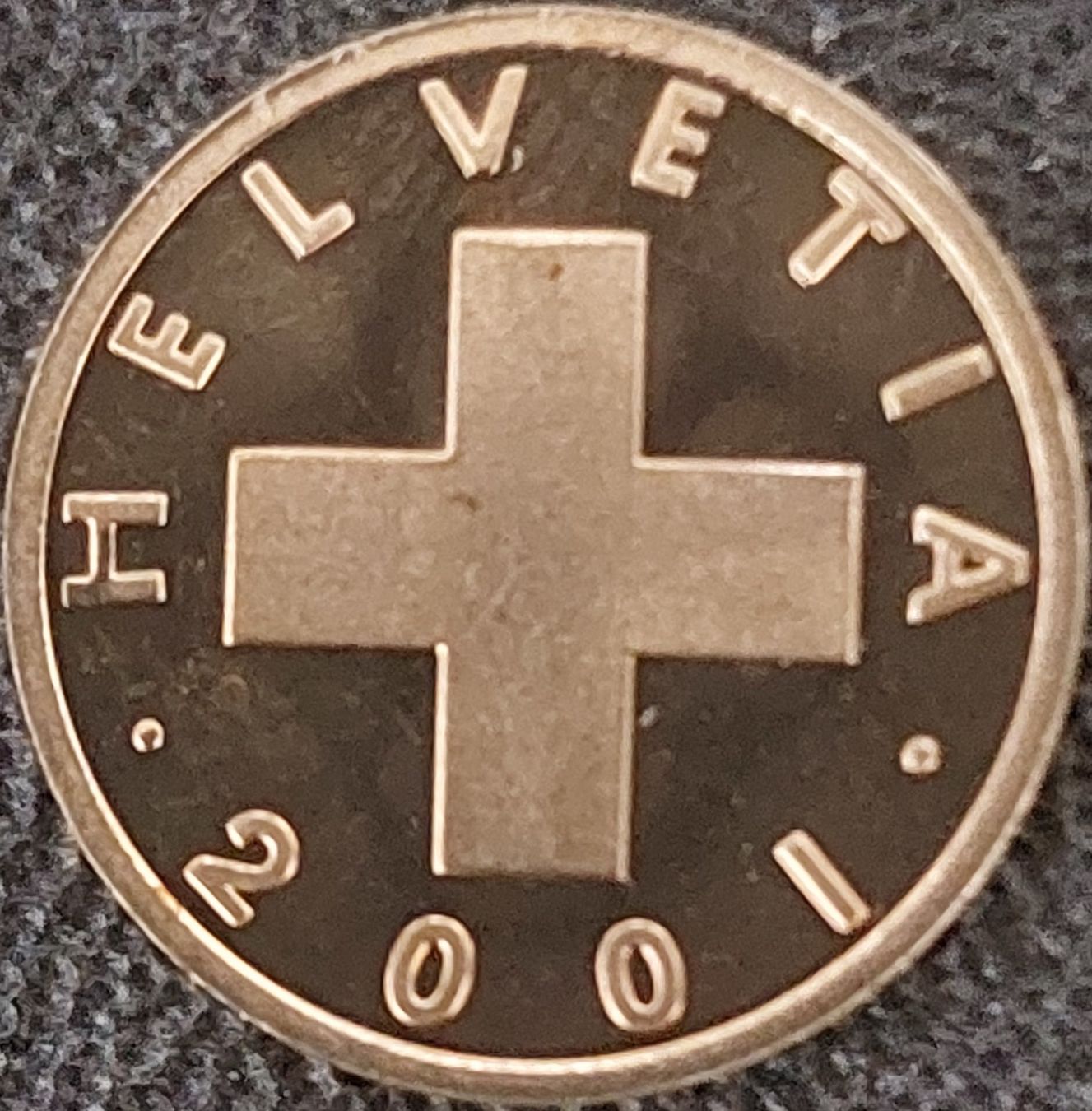 Tutti le monete: 1 Rappen 2001 stgl. / aus Münzsatz – Nuovo (secondo la descrizione) da Arch venduto da coinsandmore