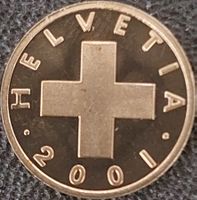 1 Rappen 2001 stgl. / aus Münzsatz