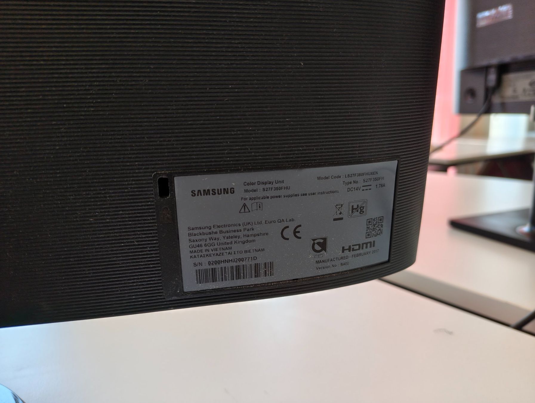 Samsung Monitore: Ecran d'ordinateur Samsung S27F350FHU – Gebraucht aus Courtelary von Jpy_CH 1