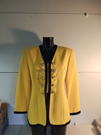 Blazer von Sandra Ow-Wing Gr. S  Gelb-Schwarz. (nov528)