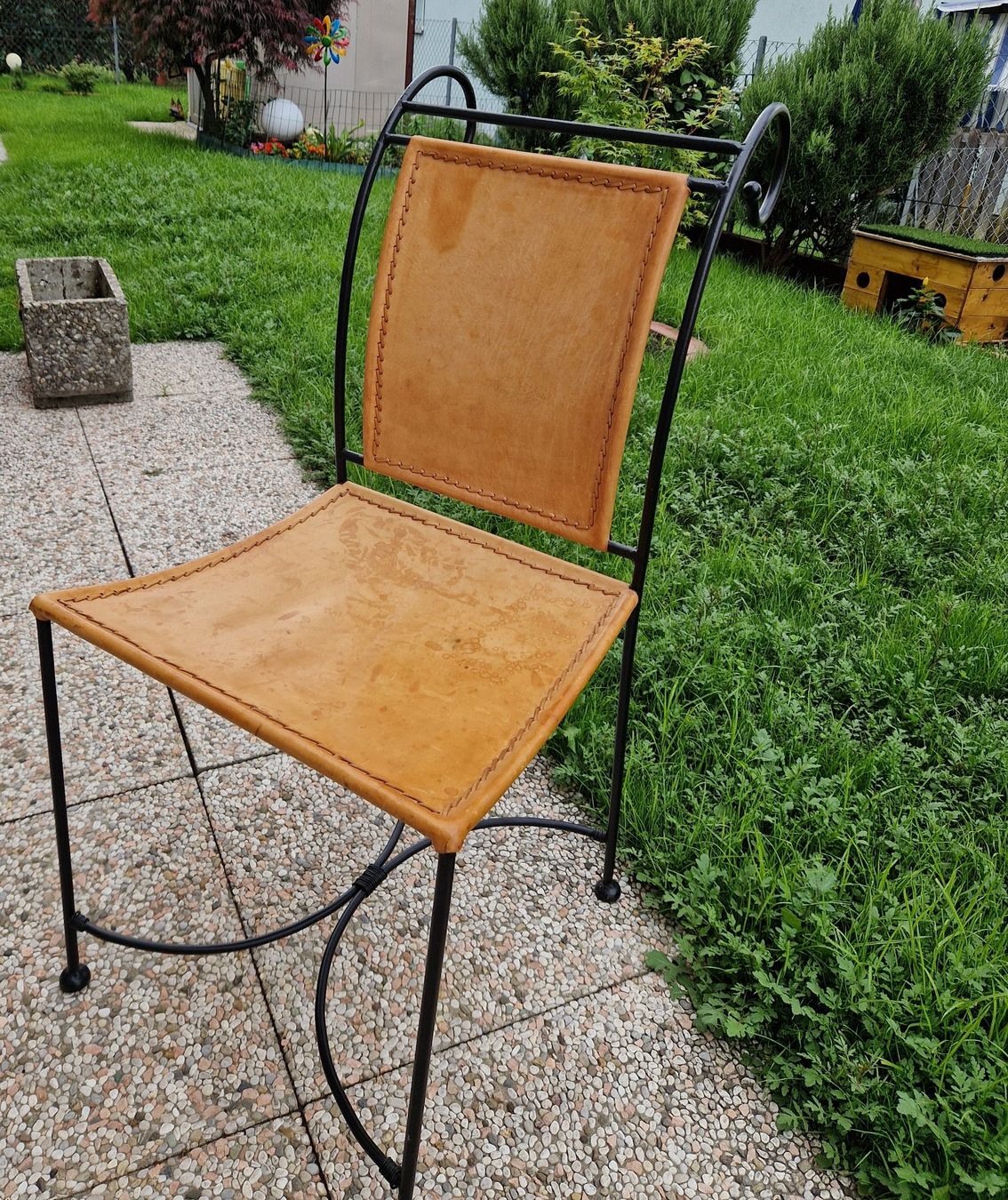 Stühle: 1 SEDIA VINTAGE FERRO BATTUTO E PELLE – Gebraucht aus Cugnasco von tizianaq 2