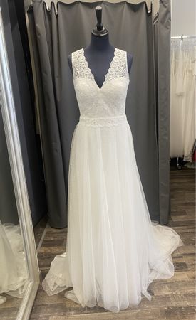 Wunderschönes Brautkleid Boho Gr. 36 A-Linie Tüll Vinta