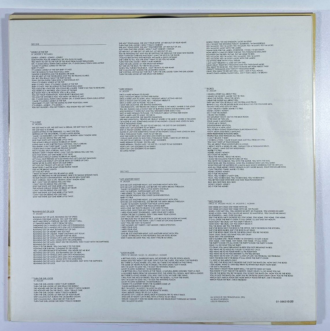 Vinyles: LP: MICK JAGGER - She's The Boss (1985) – Neuf (Voir description) à Frenkendorf par Yard-Sale-2000 3