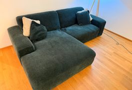 Ecksofa Grün 254 × 161 × 80 cm