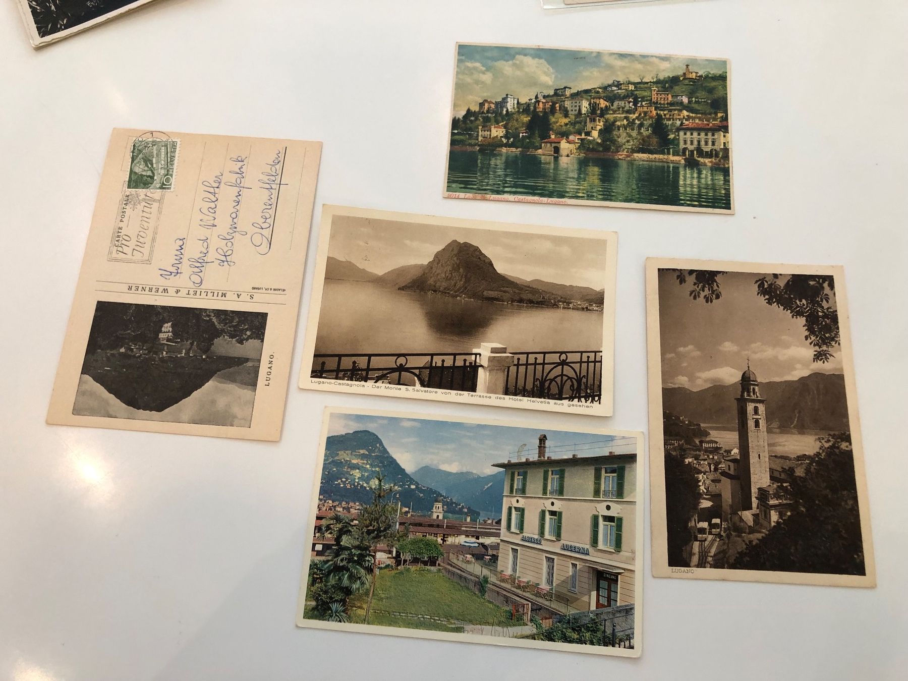 Cartoline postali: 11x alte Ansichtskarten LUGANO, Tessin – Usato da Lufingen venduto da Rac0 6