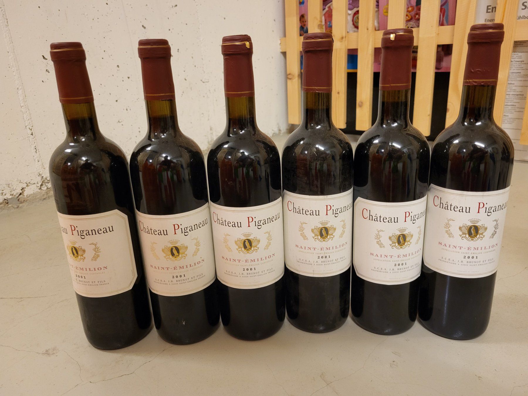 Wein: 6 Château Piganeau 2001 – Gebraucht aus Le Mont-sur-Lausanne von winelover1018