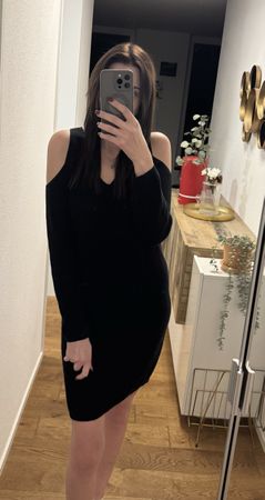 Schwarzes Strickkleid von Whistles, Grösse 36