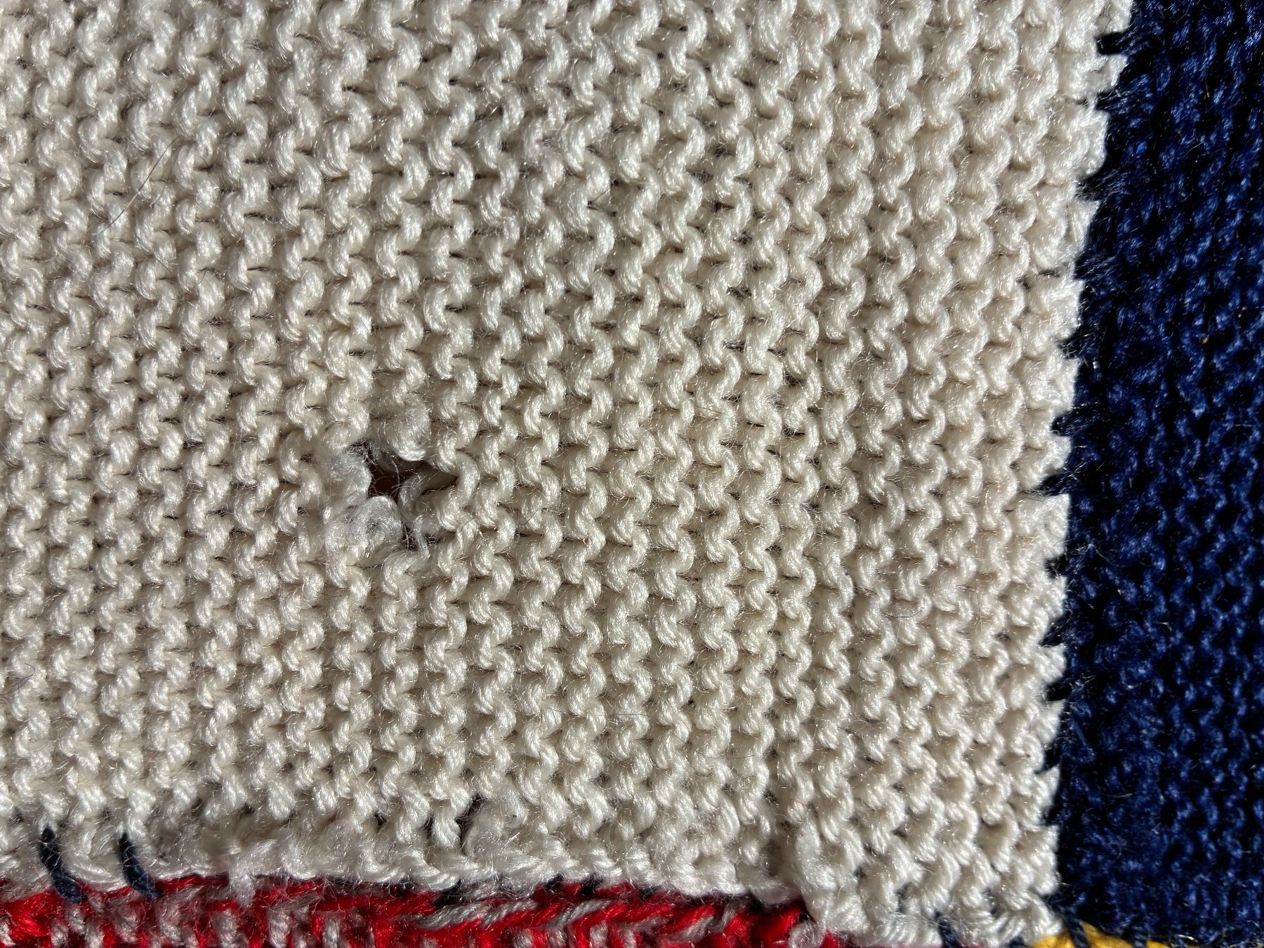 Coperte: Strickdecke Patchwork Design bunt mit kleinen Mängeln – Usato da Bern venduto da malewitsch01 2
