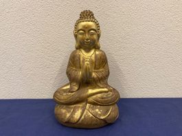 Buddha aus Fiber/Ton, ca. 44x26x18 cm