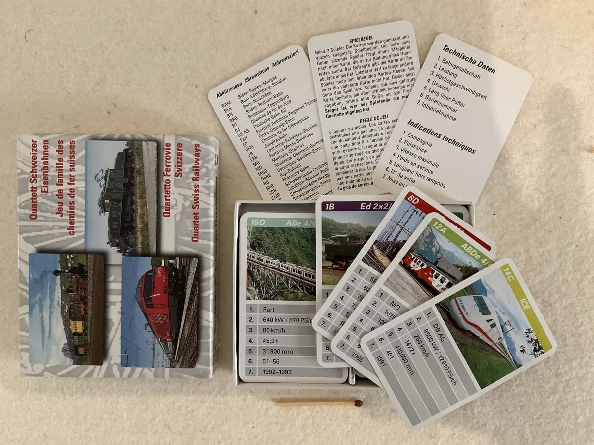 Giochi: Schweizer Eisenbahnen Quartett-Spiel, neuwertig – Usato da Zürich venduto da hi2_vh96 1