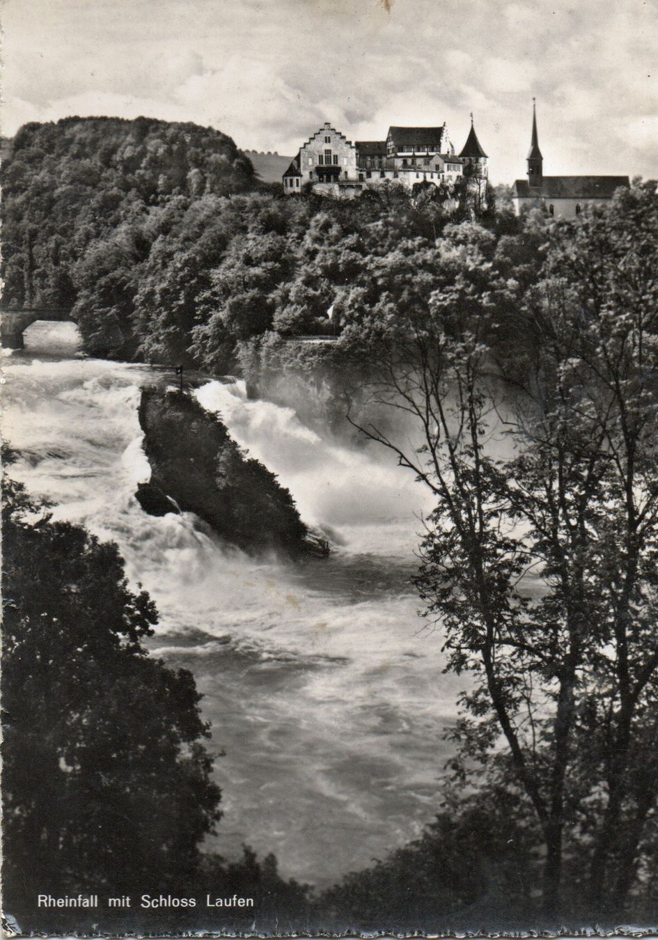 Cartoline postali: Rheinfall mit Schloss Laufen – Usato da Melano venduto da pisonsdro