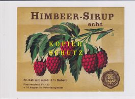 Etikette - Himbeer-Sirup echt /bd