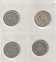 4 x 1 Franken (diverse Jahrgänge)