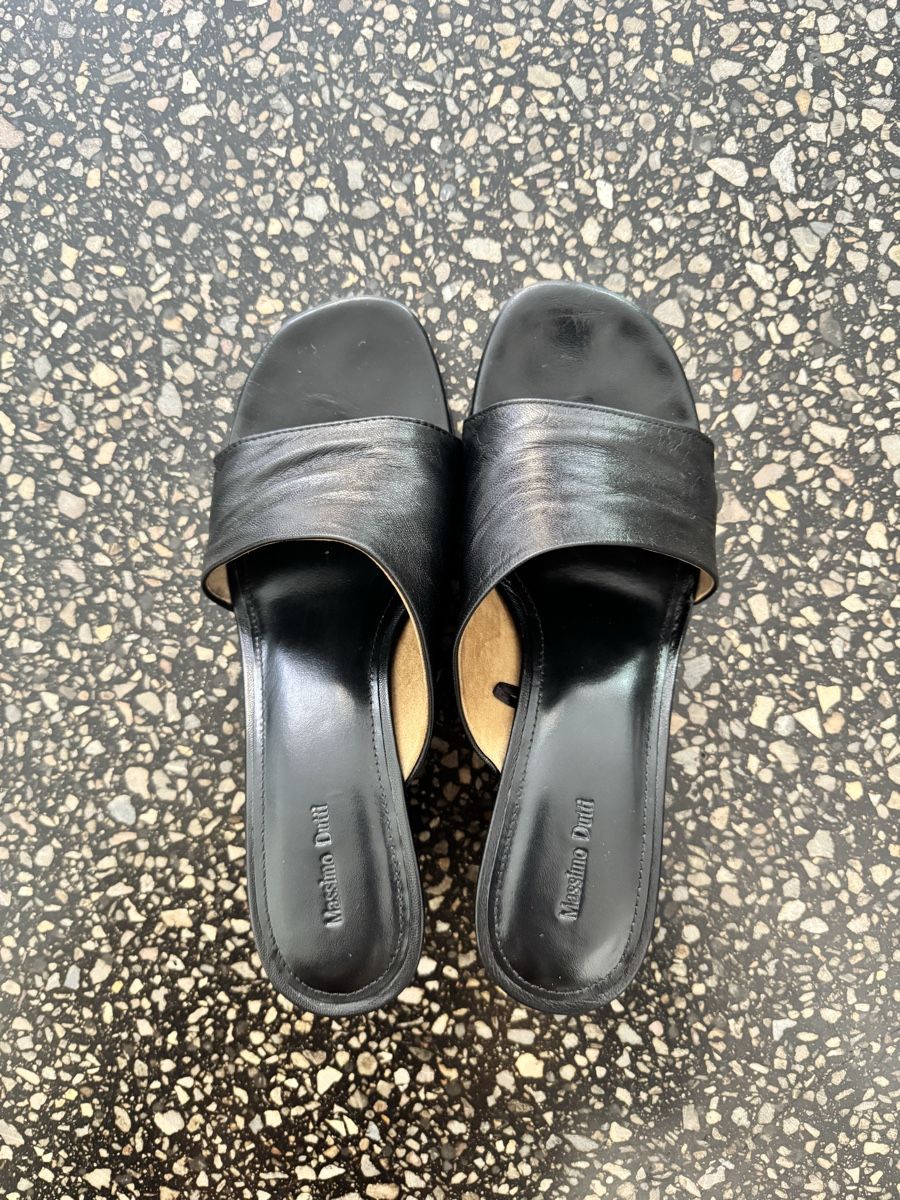 Massimo Dutti Scarpe da donna: Massimo dutti leather wedge black sandal size 37 – Usato da Zürich venduto da gva_r9gs 2