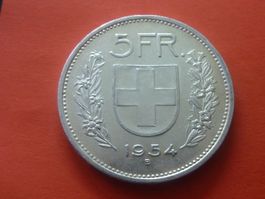 5 Fr. 1954  vorz. -  unz.
