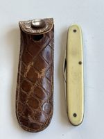 Taschenmesser Inox mit Etui zweiklingig(2S4)