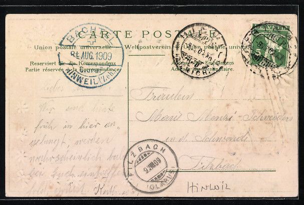Cartoline postali: Präge-Passepartout-AK Bachtel, Teilansi – Usato da Berlin venduto da bartko-reher 1