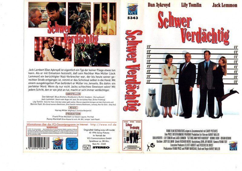 Tutti i VHS: SCHWER VERDÄCHTIG mit  Dan Aykroyd,Jack Lemmon  VHS VCL 5343 – Usato da Remetschwil venduto da Privatflohmi