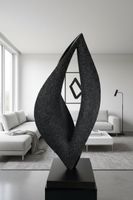 Skulptur Flamme schwarz