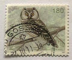 Nr. 1239 Dauermarken Einheimische Vögel Raufsskauz GESTEMPEL