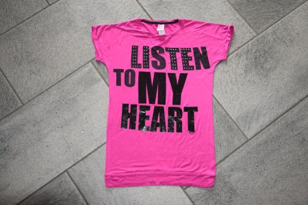 Mädchen T-shirt gr. 158/164 - Listen to my heart