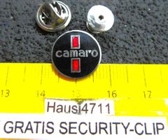 CAMARO AUTO LOGO PIN ENAMEL KLEIN-FEIN MIT SECURITY-CLIP