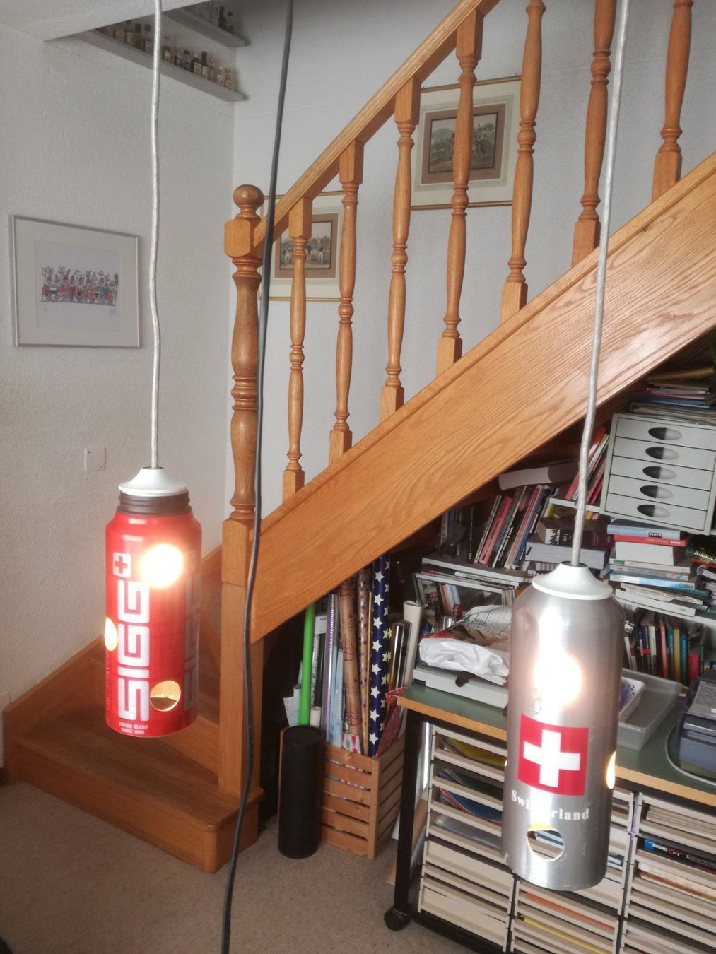 Lampadari & plafoniere: Upcycling Deckenlampe mit SIG Bottles – Usato da Sursee venduto da Ursus_LU 1
