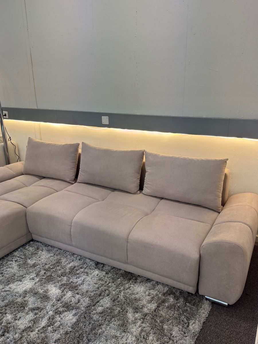 Divani: Ecksofa Sandbeige mit Schlaffunktion – Usato da Fehraltorf venduto da Sofalab.swiss 5