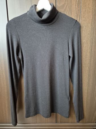 Marc O’Polo Rollkragenpullover Schwarz - Gr. S - Feinripp