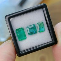 3.765 ct SMARAGD EMERALD Edelstein Set minor , Sambia