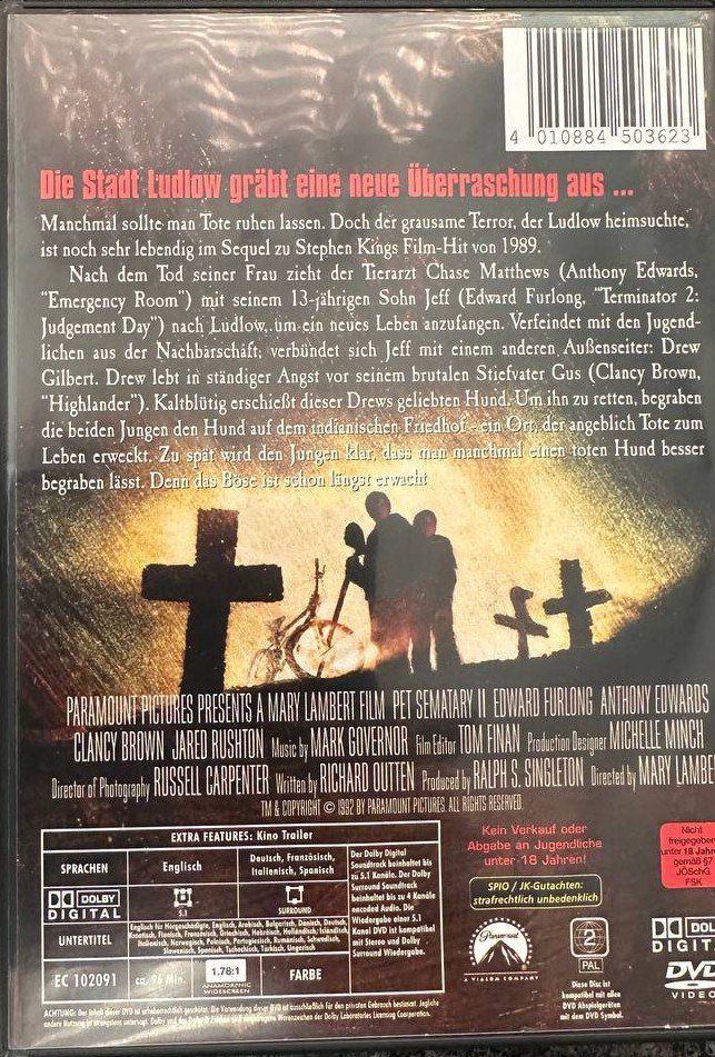 Tutti i DVDs: Stephen Kings "Friedhof der Kuscheltiere" 1+2 DVD – Usato da Beringen venduto da Mantafisch1 3