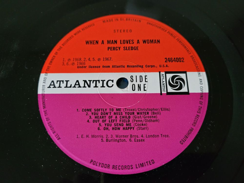 LP Vinyl: Percy Sledge – When A Man Loves A Woman - 1971 6