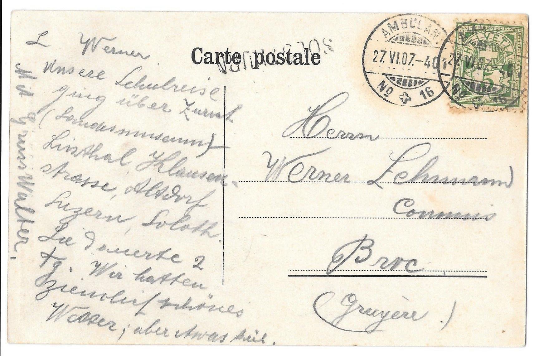 Cartoline postali: Aesch mit Stäubifall Klausenroute – Usato da Olten venduto da clotaldi 1