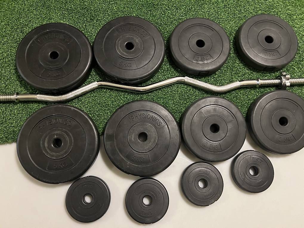 Manubri & Pesi: Hantelset mit 33kg Gewichtsscheiben – Usato da Arlesheim venduto da FS_79