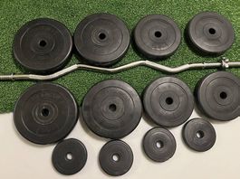 Hantelset mit 33kg Gewichtsscheiben