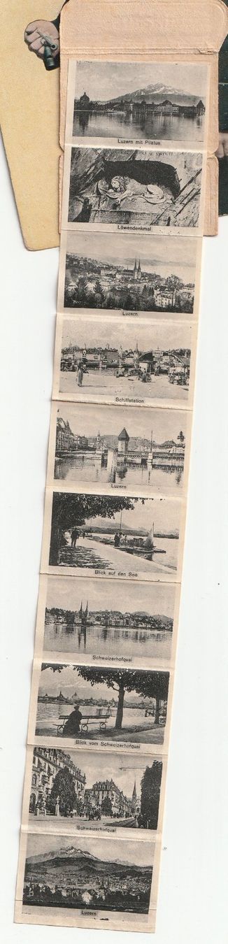 Cartoline postali: Luzern. Postbote mit Tasche und Leporello – Usato da Bronschhofen venduto da Astore 2
