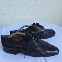 Vintage Herrenschuhe Leder Gr 42 27cm Elegant (21)