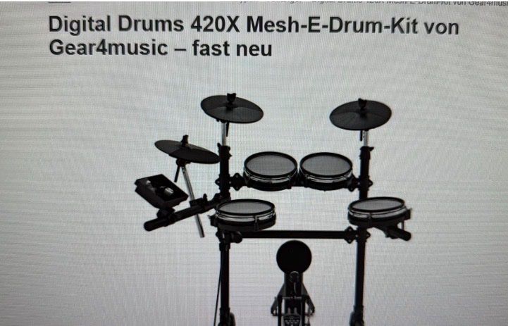 Digital Drums 420X Mesh-E-Drum-Kit von Gear (Neu (gemäss Beschreibung ...