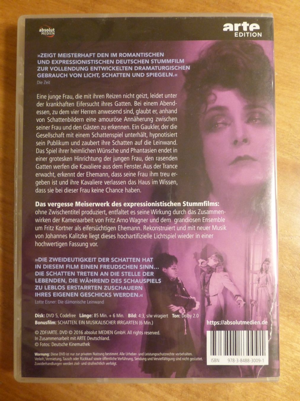 Tutti i DVDs: Schatten Eine nächtliche Halluzination DVD – Usato da Zumikon venduto da psisound 1