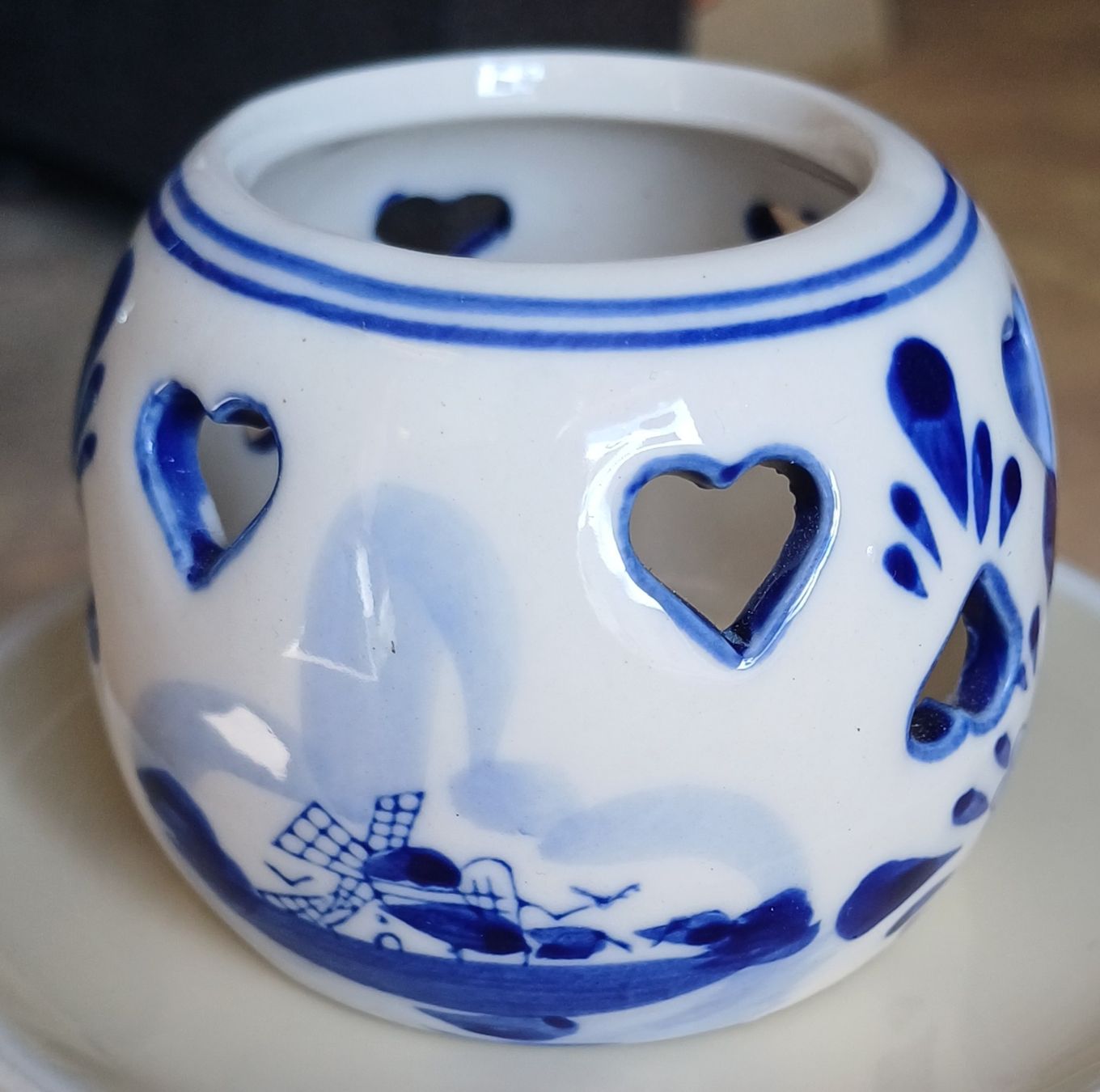 Portacandele: Delft Blau Holland Keramik Teelichhalter – Usato da Merenschwand venduto da Brockinell 1