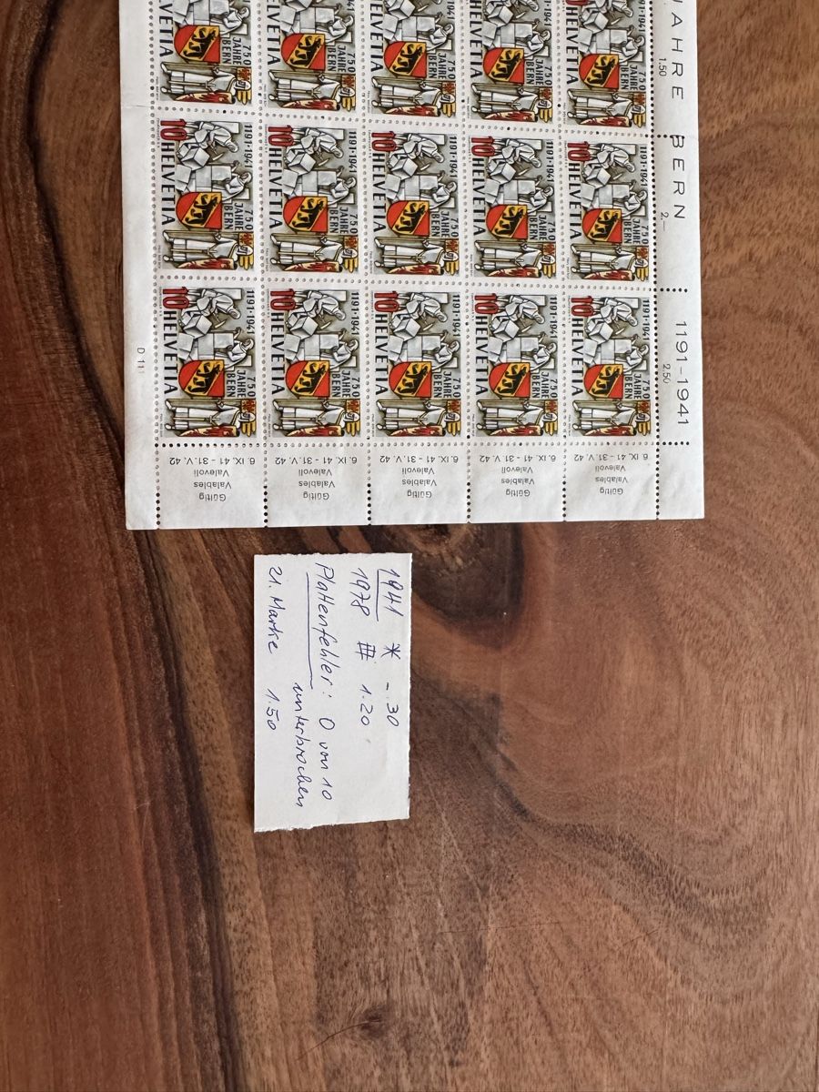Tir à l'arc: Briefmarken 1941 10 Rappen 22 Stück postfrisch – D'occasion à Solothurn par Alex702 2