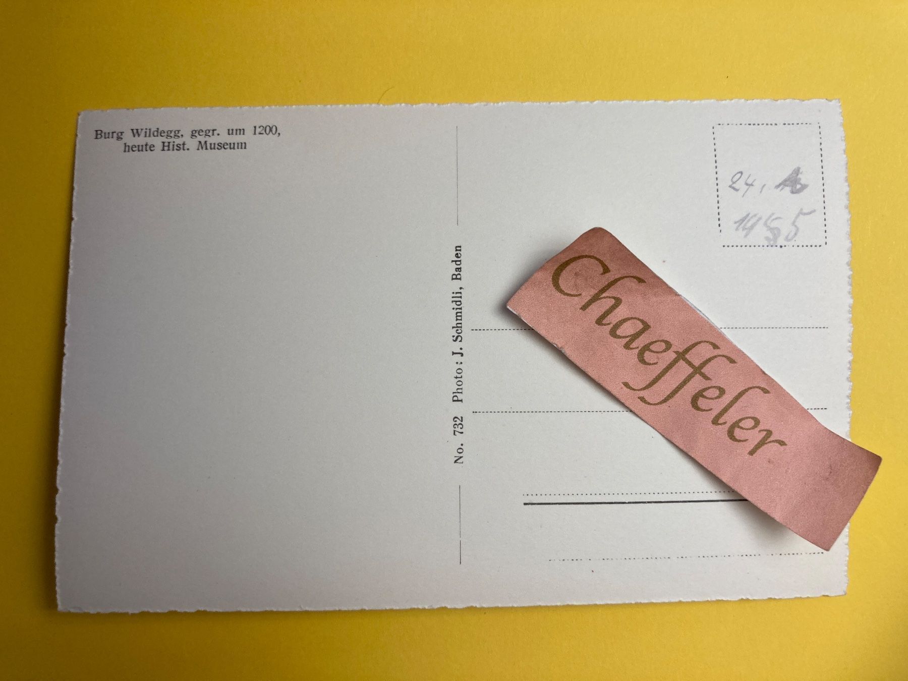 Cartoline postali: Schloss Wildegg mit Burghof – Usato da Zürich venduto da Chaeffeler 1