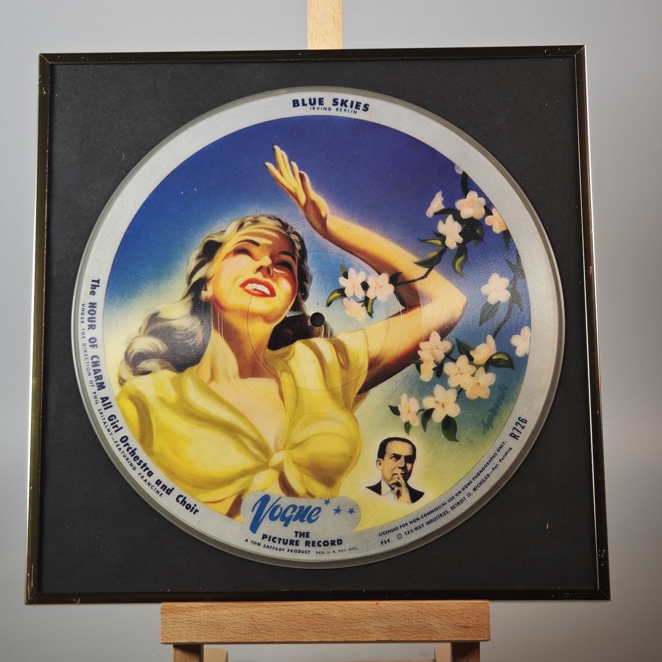 Dischi in vinile: Vogue Picture Record "Blue Skies" gerahmt – Usato da Schönenwerd venduto da Swissmusicbox