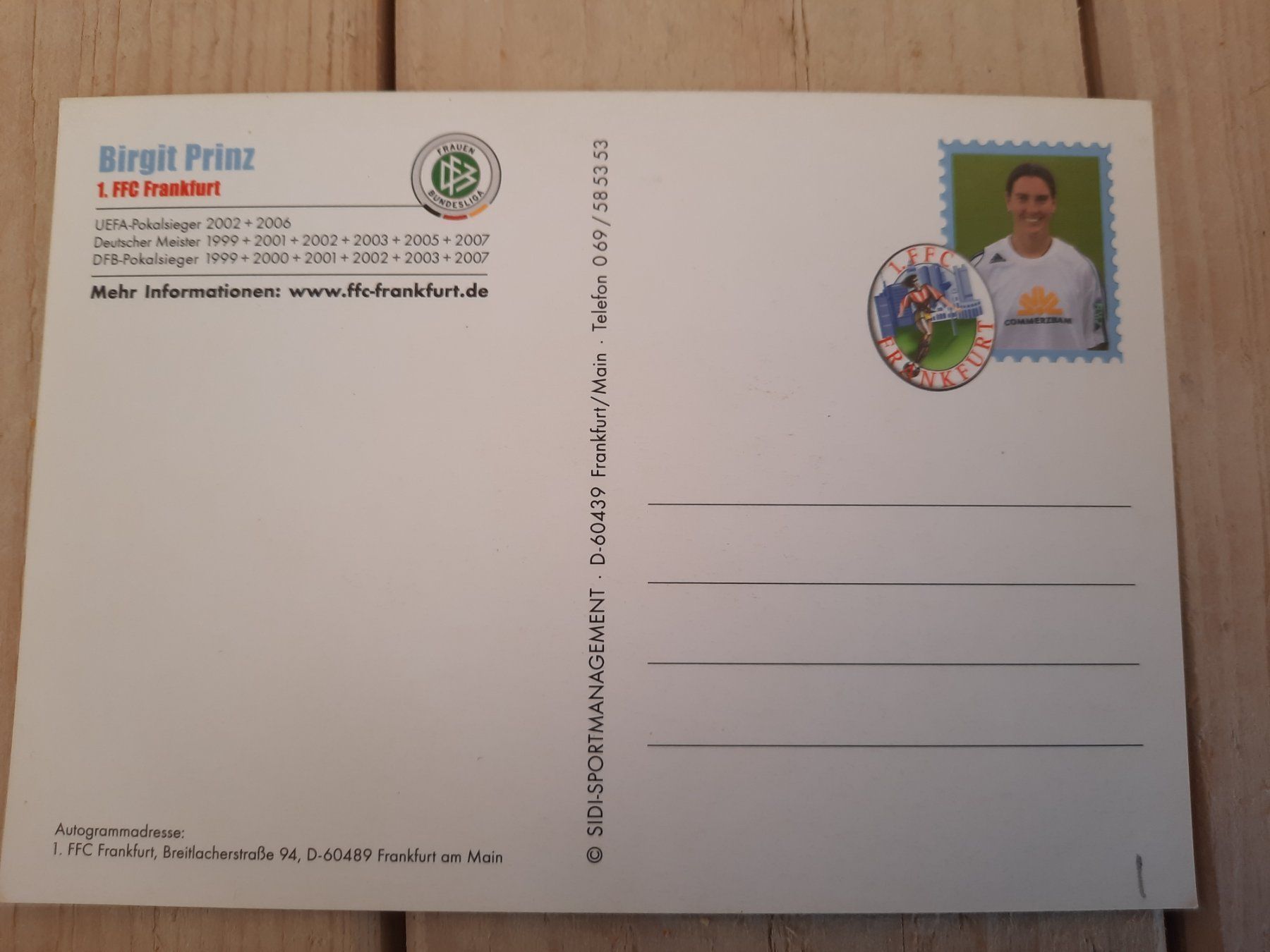 Autografi: Birgit Prinz / ehemalige deutsche Fussballerin – Usato da Worben venduto da ersa01 1
