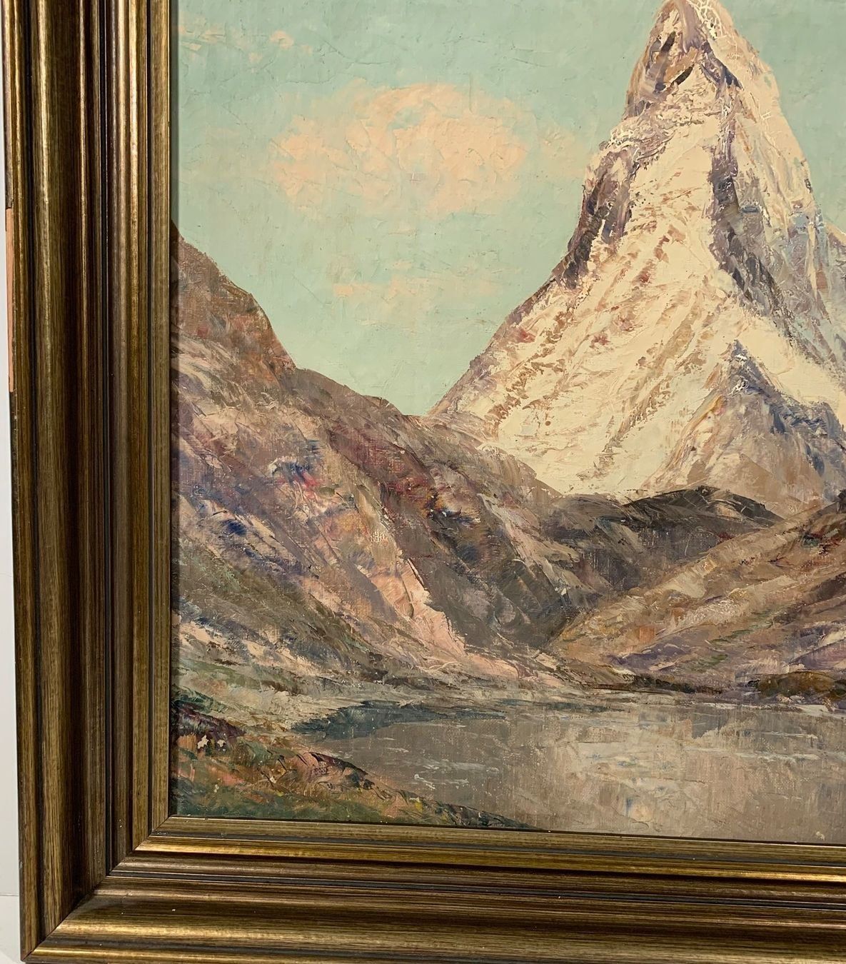 Dipinti: J.Weiler Matterhorn Berglandschaft Gemälde – Difettoso da Müllheim Dorf venduto da Othmar73 3