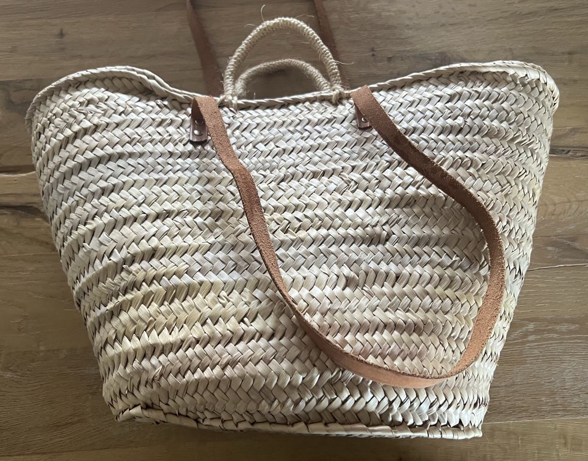 Borse da donna: Boho Strandtasche Korbtasche mit Perlen & Federn – Usato da Siebnen venduto da Alessandra019 1