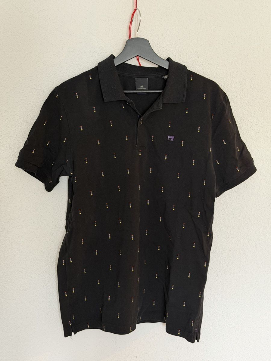 Magliette Polo: Polohemd Scotch & Soda Schwarz mit Muster – Usato da Zürich venduto da huegliariane
