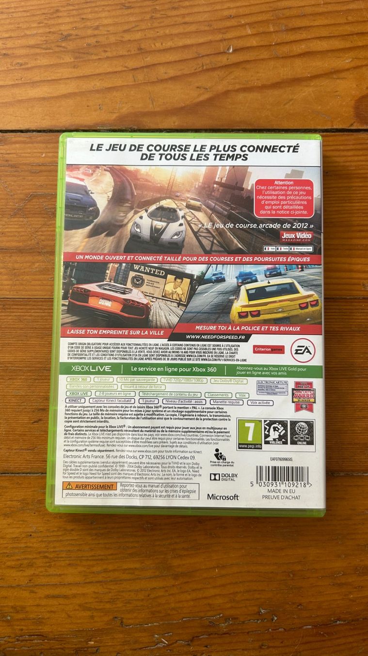 Microsoft Jeux: Need For Speed Most Wanted | Xbox 360 | Fr – D'occasion à Alle par protokollstudio 1